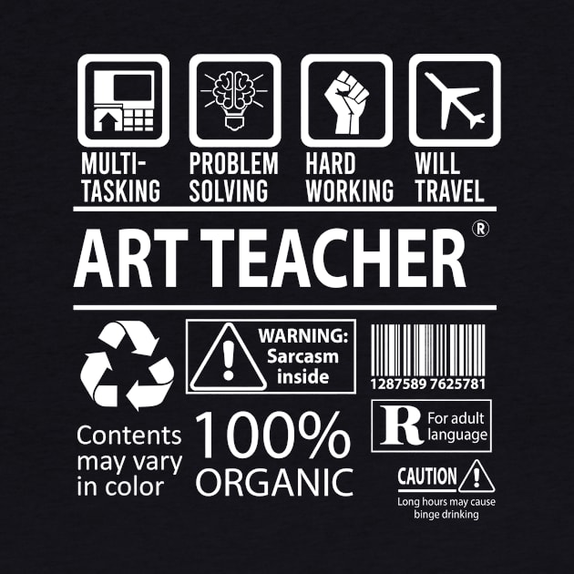 Art Teacher T Shirt - The Hardest Part Gift 2 Item Tee by candicekeely6155